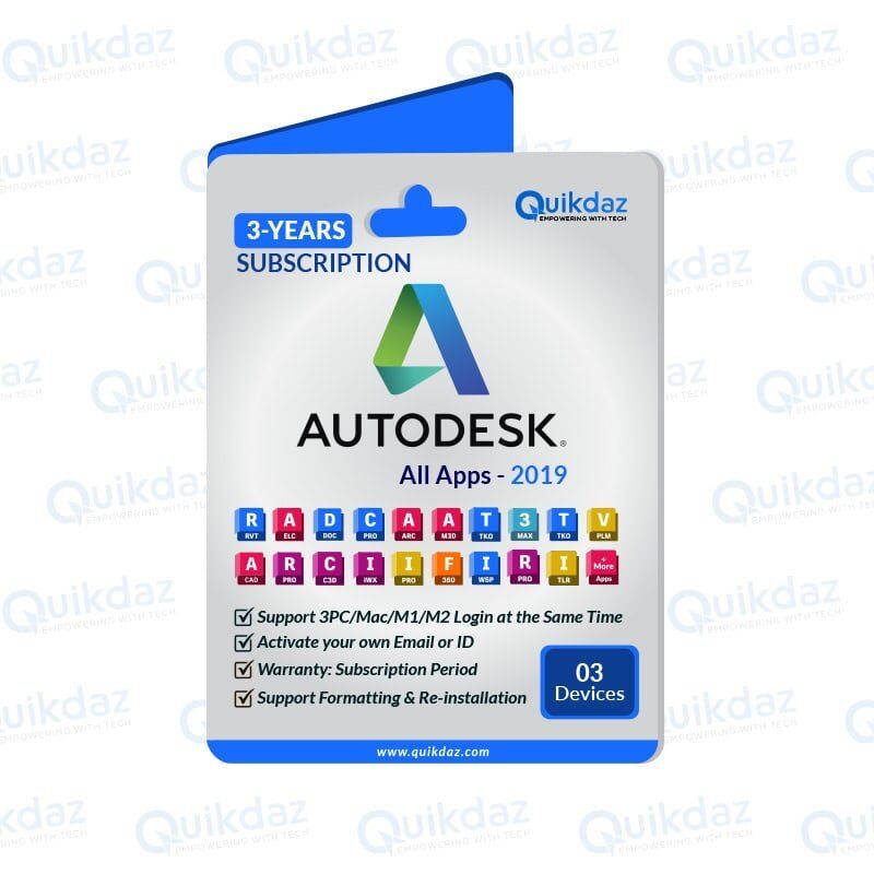 Autodesk 2019 Subscription 3 Years | All Apps (Your Own Email Activation)